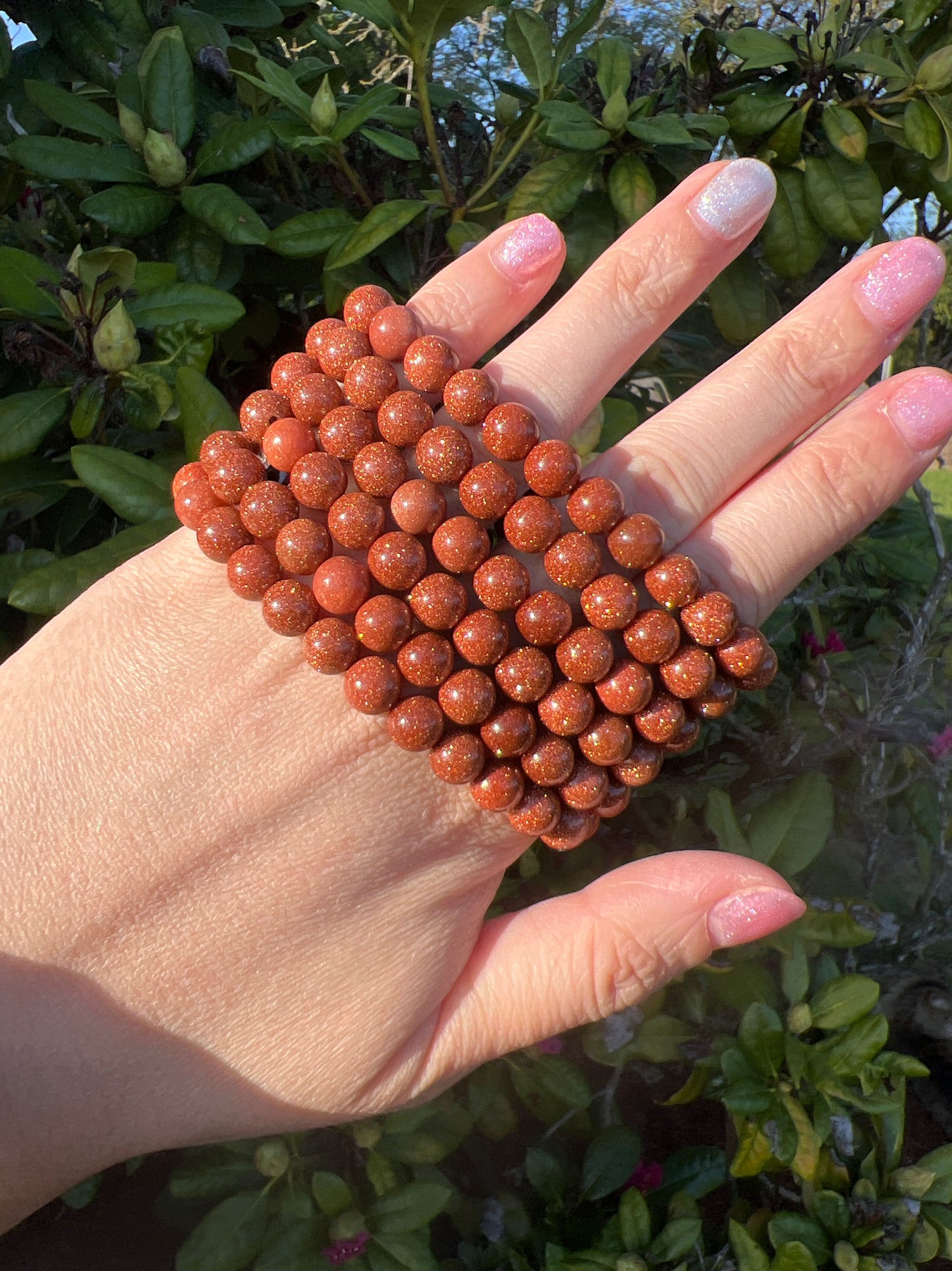 Goldstone bracelet (manmade)