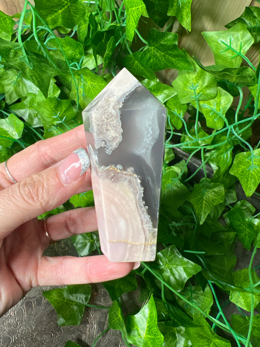 Flower agate Wand/Tower 20B