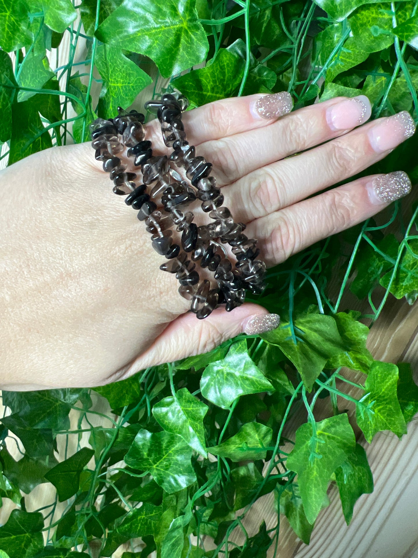 Smoky Quartz Chip Bracelet