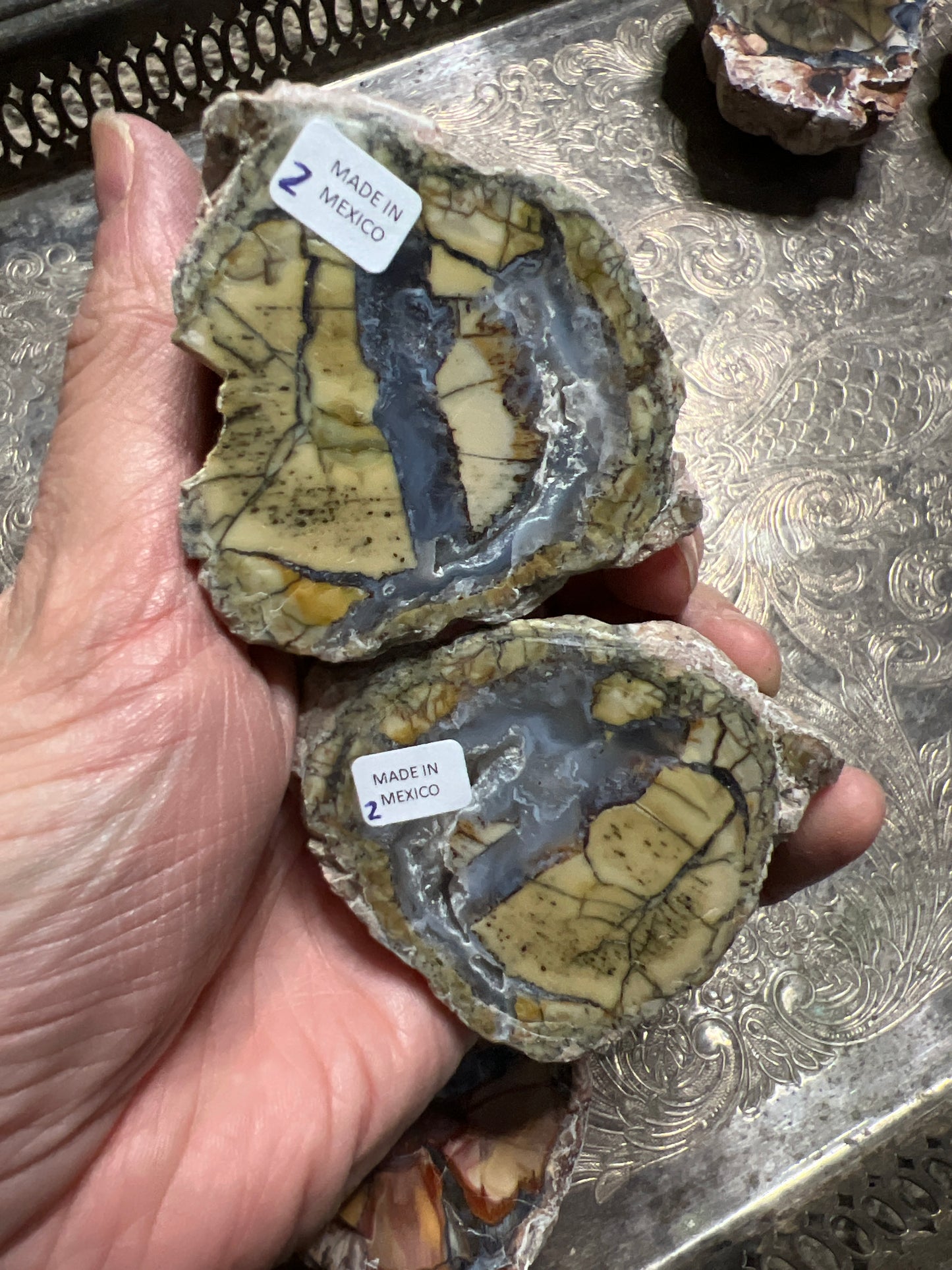 Large UV reactive Cold mountain thunder egg pair | Mexico. (You choose)