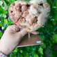 Gorgeous Druzy large Pink Amethyst heart on stand (175)