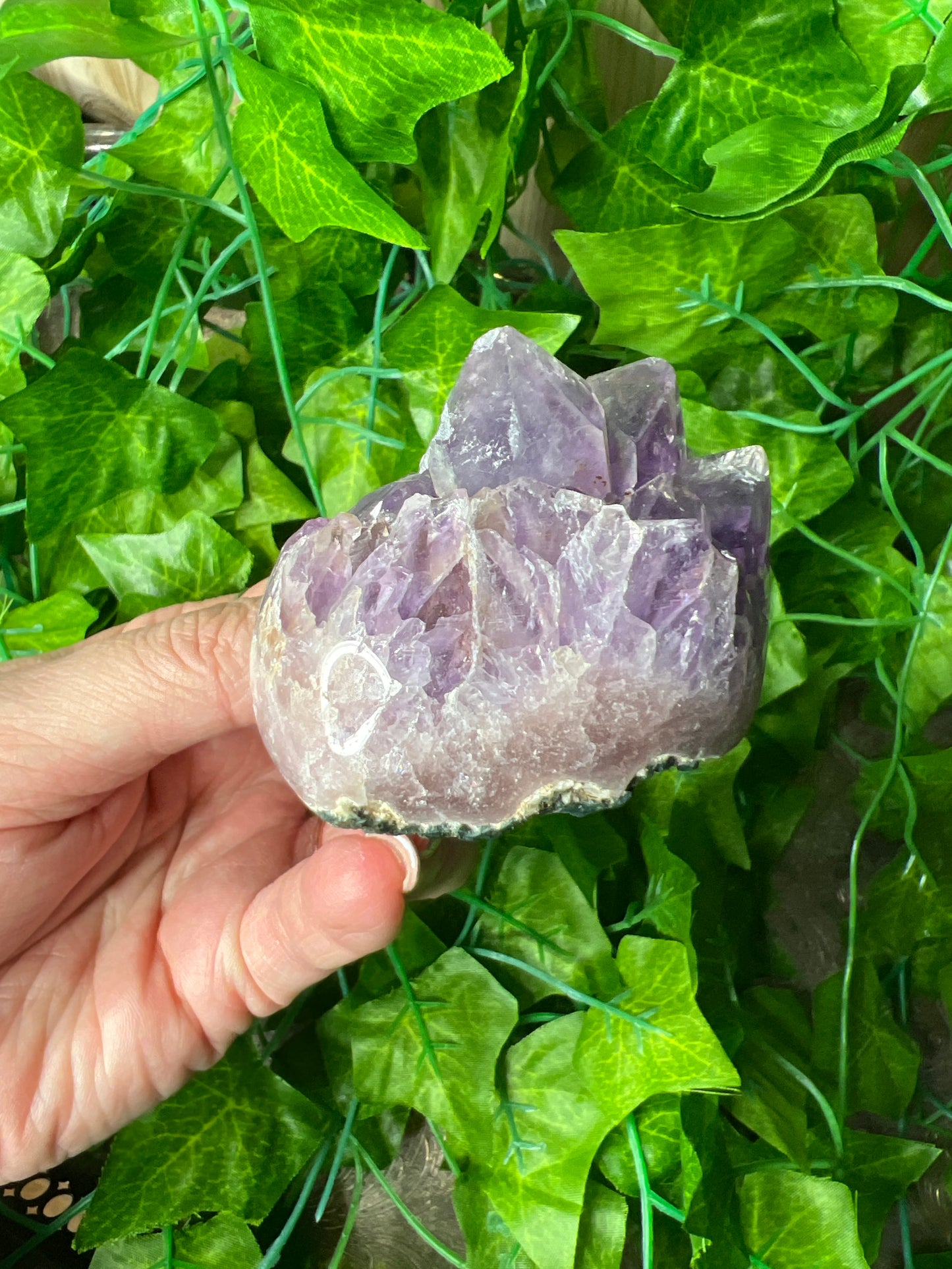 Brazilian Amethyst with Agate Freeform (17B)