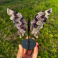 Chevron Amethyst Wings on Stand | Dream Amethyst Crystal Décor Option 140