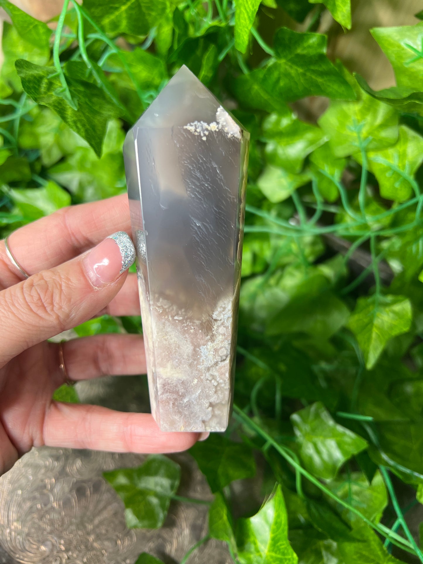 Flower Agate Wand/tower (20A)