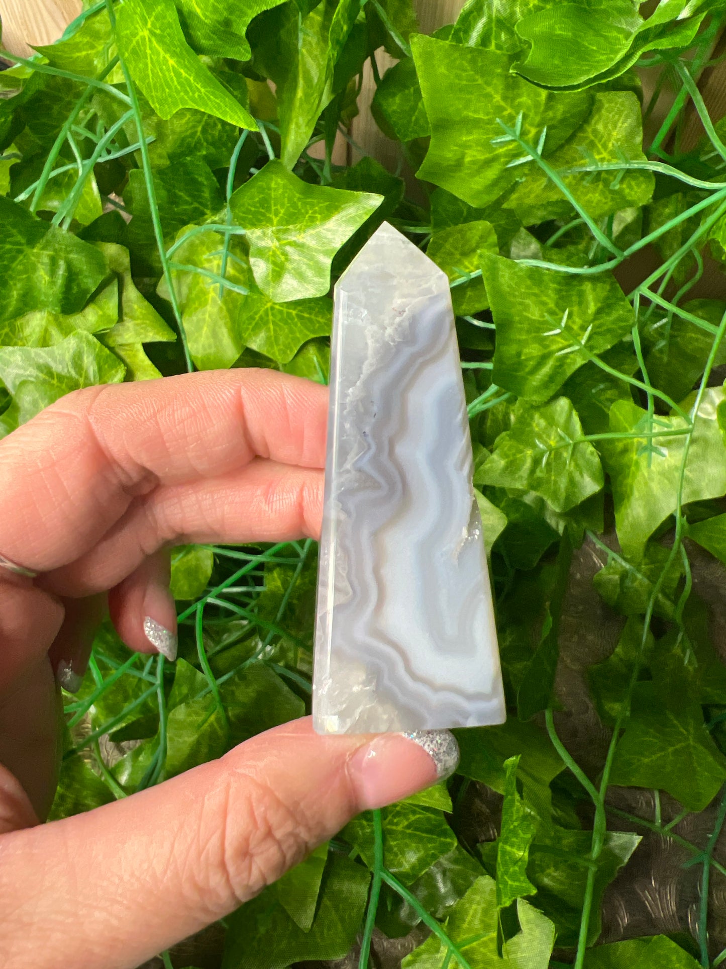 Brazilian Druzy Agate Obelisk (15A)