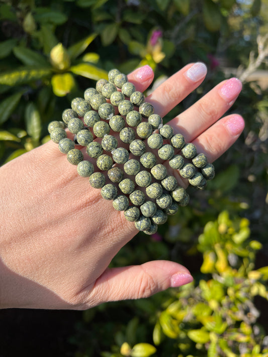 Green zebra Jasper Bracelet