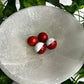 Howlite with Red Jasper Mini Pokemon inspired Spheres