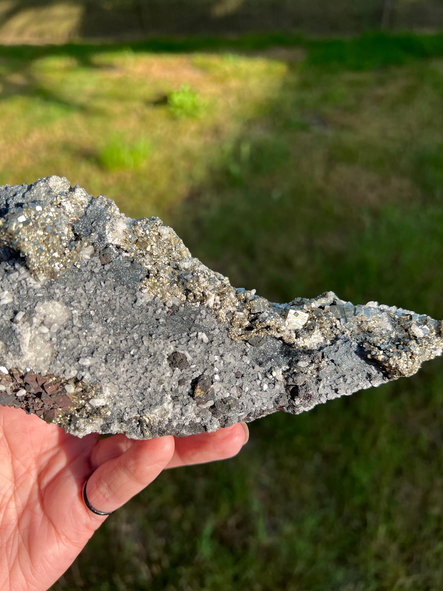 Pyrite, Calcite, Hematite Galena Specimen