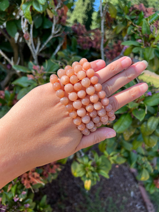 HQ Gem Quality Peach Moonstone Bracelet