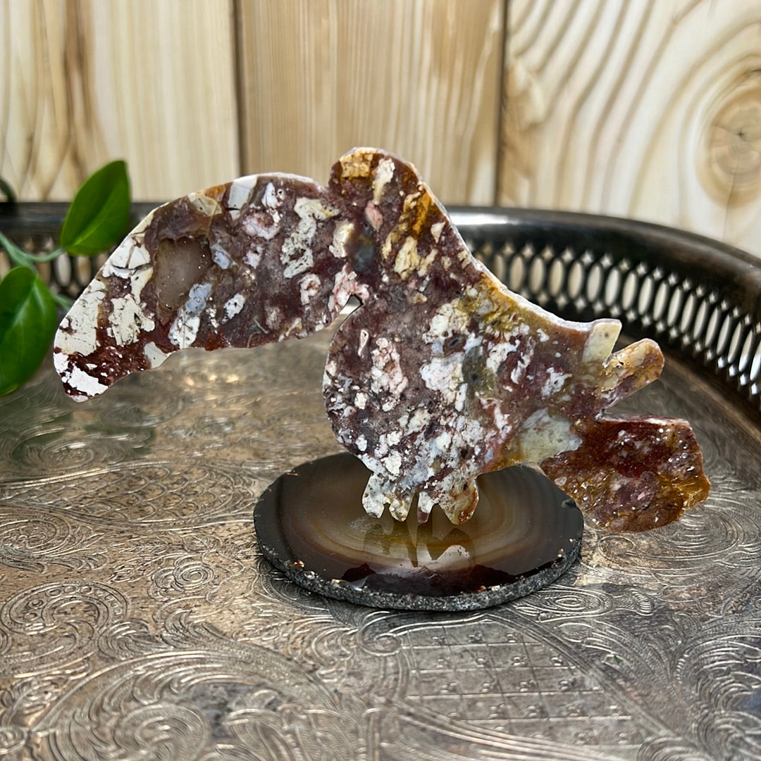 Agate hand carved Tucan Bird (you choose)