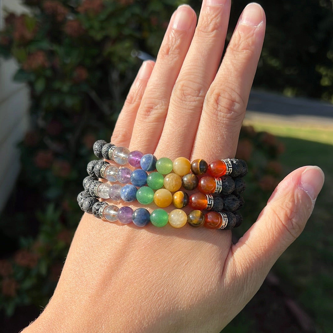 Chakra Bracelet (with lava stone)