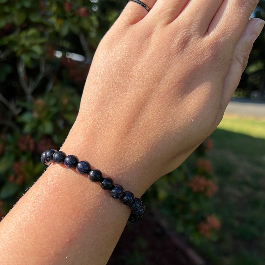Blue Sandstone Bracelet (ManMade)