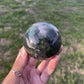 Dark & Moody Moss Agate Sphere | Natural Green Crystal Sphere