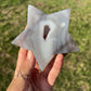 Banded Druzy Agate Star | Natural Agate Crystal Carving Option A